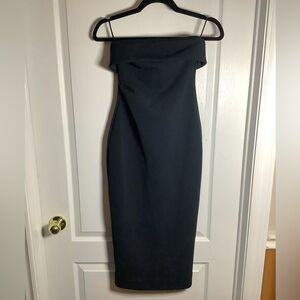 Babaton Midnight Blue Strapless Midi Dress